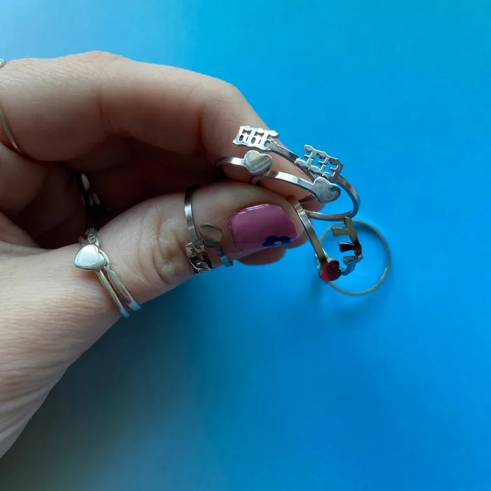 Angel Number Rings Adjustable LOV Earrings