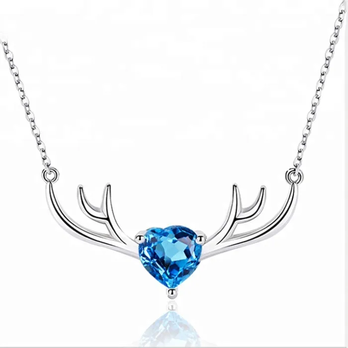 Milano Trendy Blue Zircon Adjustable Silver Necklace Mystic Flavia Necklaces