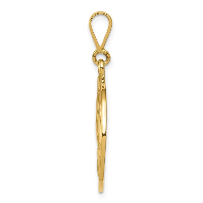 14k Yellow Gold Praying Hands and Serenity Prayer Pendant Goldia Necklaces