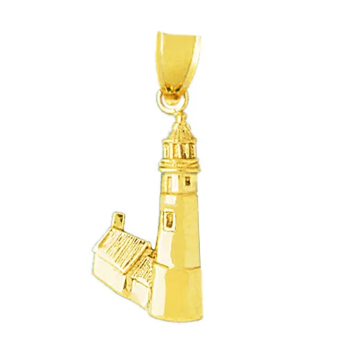 Goldia Necklaces 14K Gold Heceta Head Oregon Lighthouse Pendant