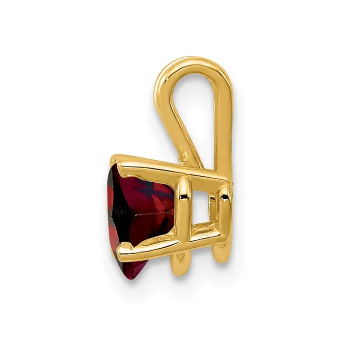 Goldia Necklaces 14K Yellow Gold 6mm Heart Garnet pendant