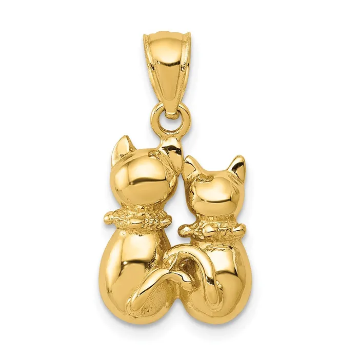 Goldia Necklaces 14k Yellow Gold Cat Pendant