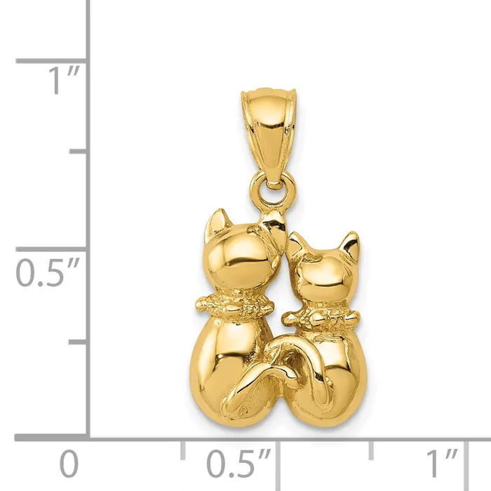 Goldia Necklaces 14k Yellow Gold Cat Pendant