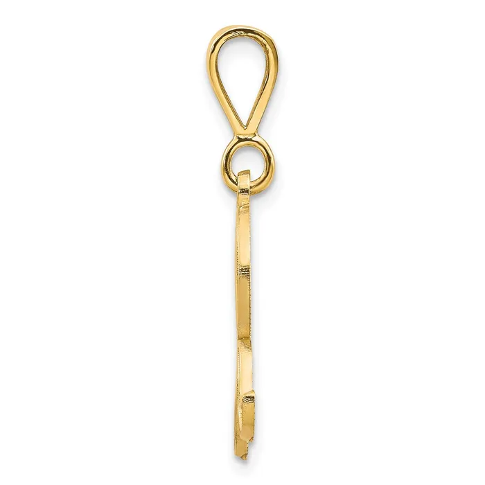 Goldia Necklaces 14k Yellow GoldY Polished Script Filigree Letter R Initial Pendant