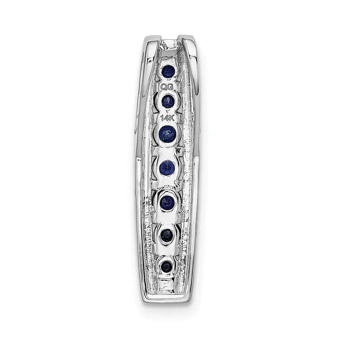 Goldia Necklaces Solid 14k White Gold 15ct Simulated CZ and Sapphire Fancy Chain Slide Goldia Necklaces Solid 14k White Gold 15ct Simulated CZ and Sapphire Fancy Chain Slide