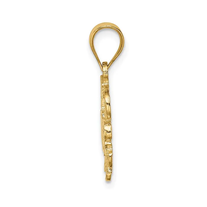 Goldia PreStyled Sets 14k Yellow Gold Polished Textured 1 Mother Pendant