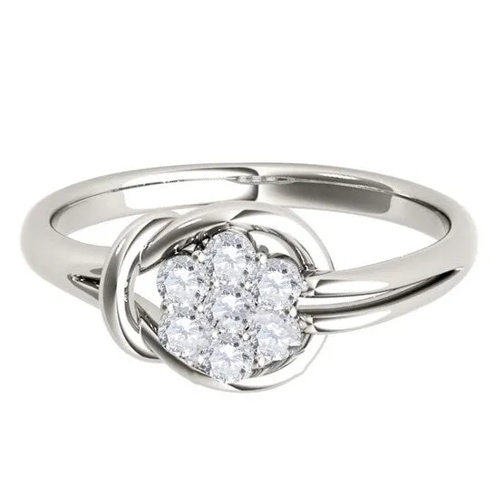 JMS always Rings Original Maulijewels 025 Carat White Diamond Seven Stone Prong Set Womens Engagement Ring In 14K White Gold JMS always Rings Original Maulijewels 025 Carat White Diamond Seven Stone Prong Set Womens Engagement Ring In 14K White Gold