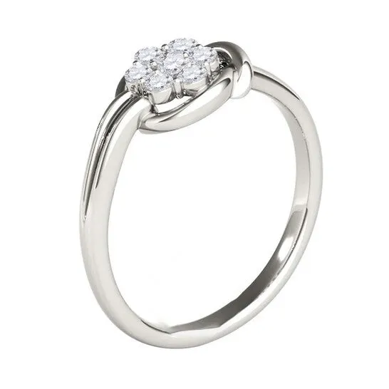 JMS always Rings Original Maulijewels 025 Carat White Diamond Seven Stone Prong Set Womens Engagement Ring In 14K White Gold JMS always Rings Original Maulijewels 025 Carat White Diamond Seven Stone Prong Set Womens Engagement Ring In 14K White Gold
