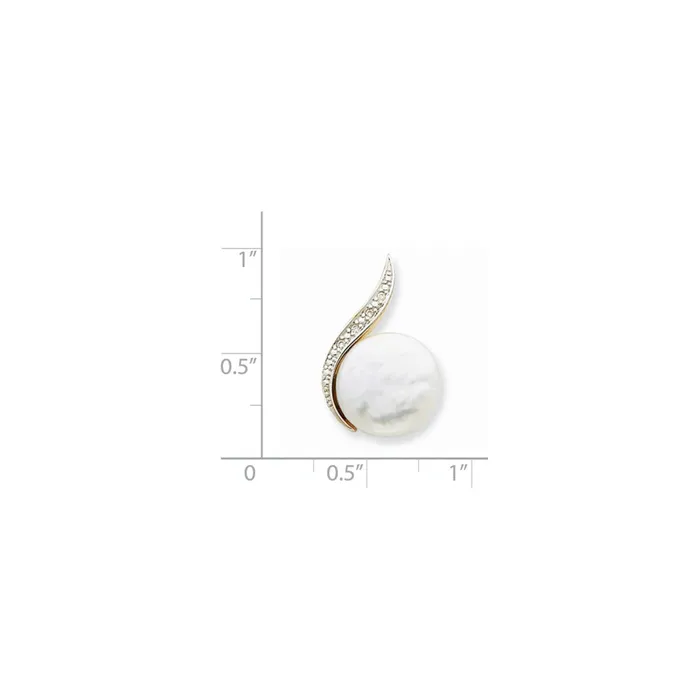 Necklaces Goldia 14k White Gold and Rhodium Diamond and Cultured Pearl Pendant Necklaces Goldia 14k White Gold and Rhodium Diamond and Cultured Pearl Pendant