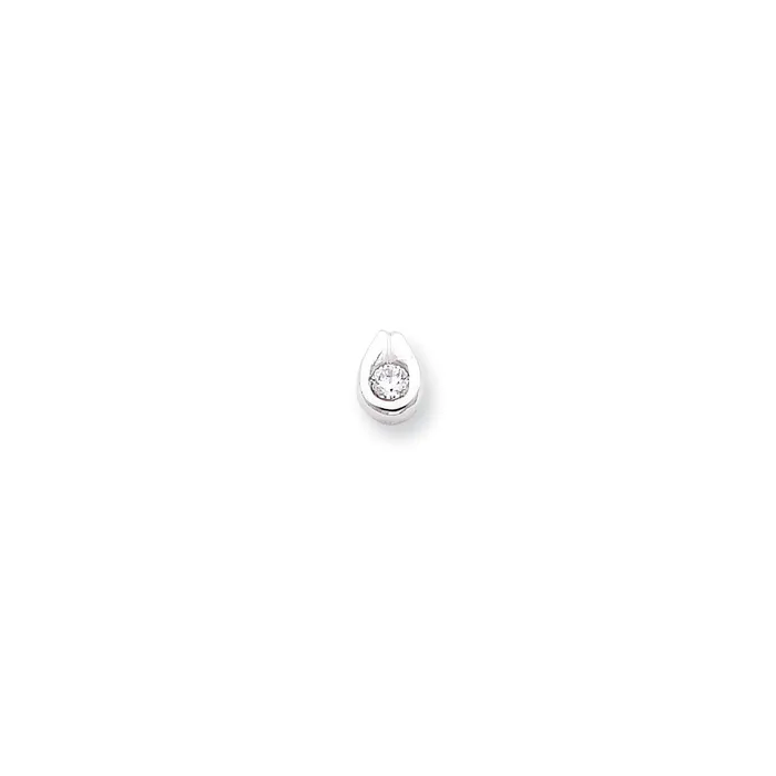 Necklaces Goldiacom 14k White Gold A Diamond chain slide