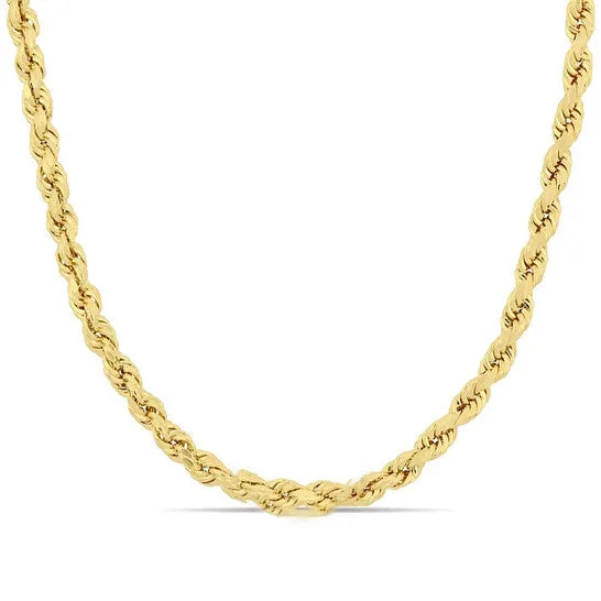 Necklaces JMS always Original AMOUR 24 Inch Rope Chain Necklace In 14K Yellow Gold 4 Mm Necklaces JMS always Original AMOUR 24 Inch Rope Chain Necklace In 14K Yellow Gold 4 Mm
