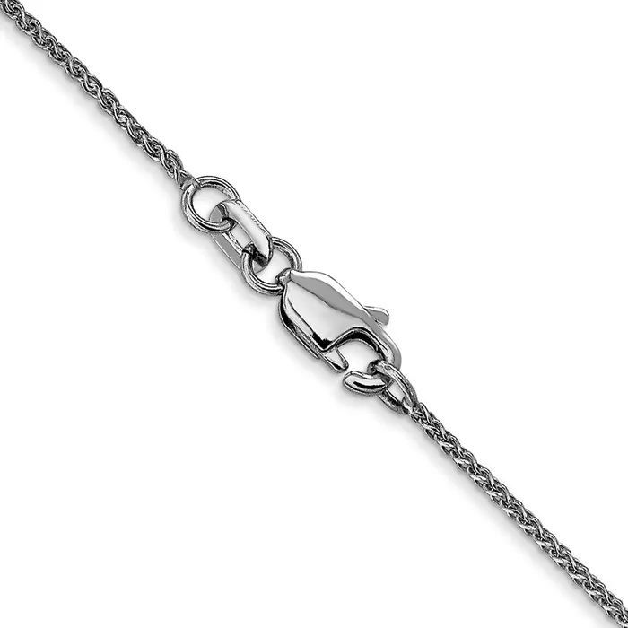 Necklaces MDS 14K White Gold 14 inch 105mm Diamondcut Spiga with Lobster Clasp Children Necklace Chain Necklace Necklaces MDS 14K White Gold 14 inch 105mm Diamondcut Spiga with Lobster Clasp Children Necklace Chain Necklace