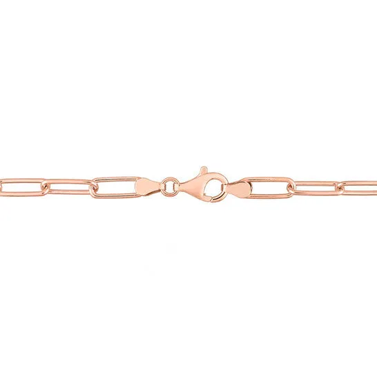Original AMOUR 5mm Paperclip Chain Necklace In Rose Plated Sterling Silver 24 In JMS always Necklaces Original AMOUR 5mm Paperclip Chain Necklace In Rose Plated Sterling Silver 24 In JMS always Necklaces