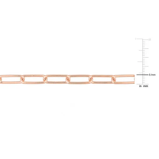 Original AMOUR 5mm Paperclip Chain Necklace In Rose Plated Sterling Silver 24 In JMS always Necklaces Original AMOUR 5mm Paperclip Chain Necklace In Rose Plated Sterling Silver 24 In JMS always Necklaces
