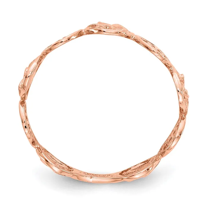 Rings Goldia 14K Rose Gold Plumeria Flower u0026 Turtle Ring