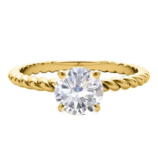 Rings JMS always Original Maulijewels 100 Carat White Moissanite Diamond Engagement Ring For Women In 14K Yellow Gold Rings JMS always Original Maulijewels 100 Carat White Moissanite Diamond Engagement Ring For Women In 14K Yellow Gold