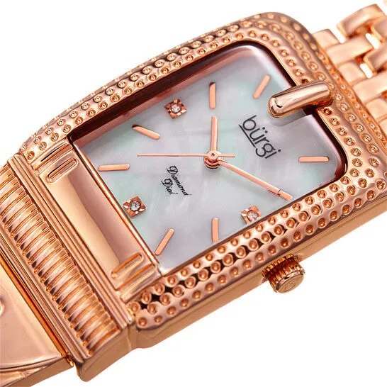 Rings Original Burgi Quartz White Dial Rose Goldtone Ladies Watch BUR171RG JMS always