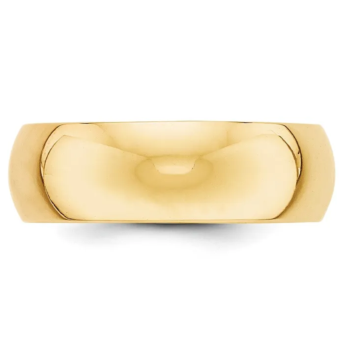 Solid 14K Yellow Gold 7mm HalfRound Wedding MensWomens Wedding Band Ring Size 10 Goldia Rings Solid 14K Yellow Gold 7mm HalfRound Wedding MensWomens Wedding Band Ring Size 10 Goldia Rings