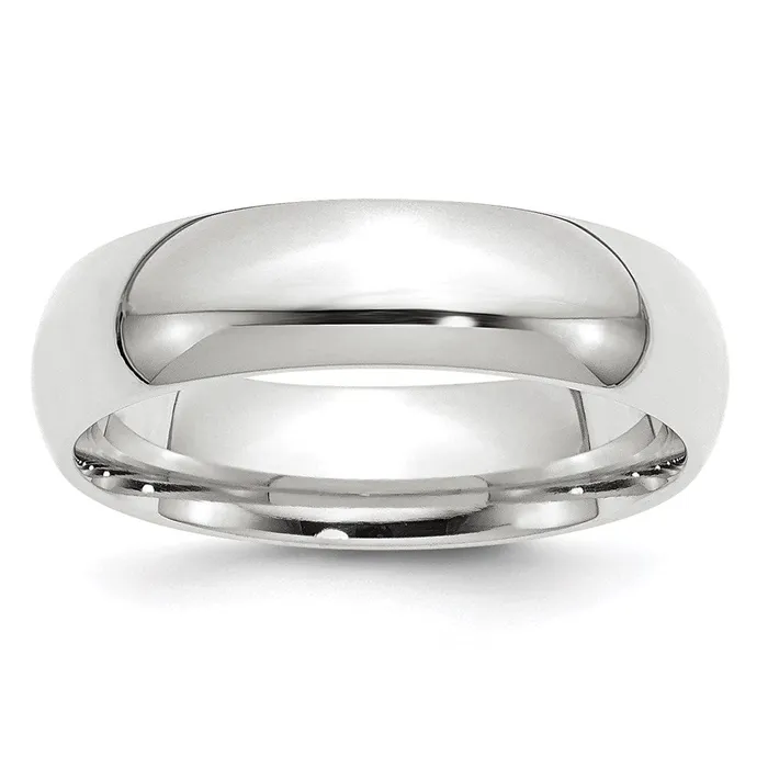 Solid 18K Yellow Gold White Gold 6mm Comfort Fit MensWomens Wedding Band Ring Size 55 Goldia Rings