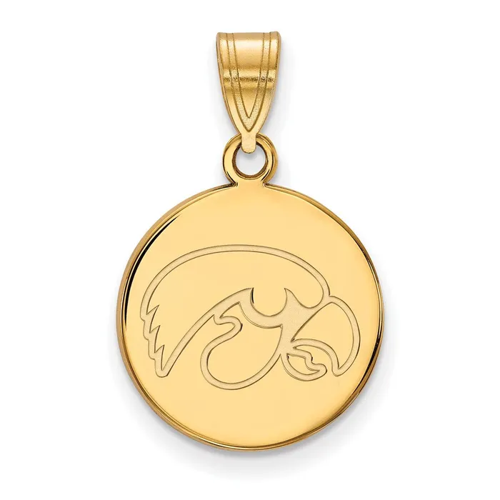 10K Yellow Gold University of Iowa Medium Disc Pendant TreasureFineJewelers Necklaces 10K Yellow Gold University of Iowa Medium Disc Pendant TreasureFineJewelers Necklaces