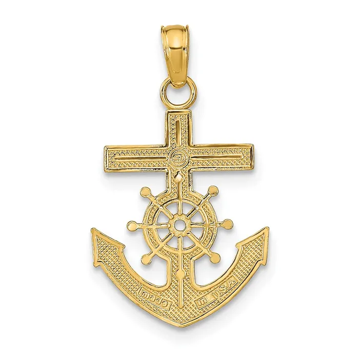 14k Mariners Cross Pendant TreasureFineJewelers Necklaces