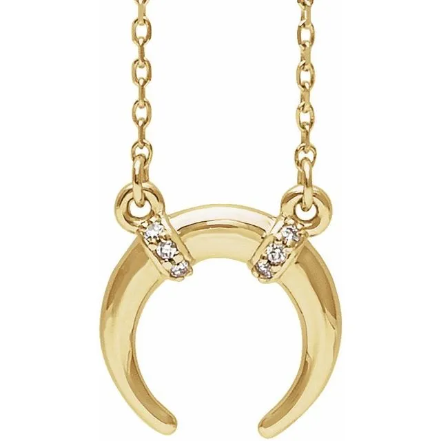 14K Yellow Gold 025 CTW Natural Diamond 1618 Necklace TreasureFineJewelers Necklaces 14K Yellow Gold 025 CTW Natural Diamond 1618 Necklace TreasureFineJewelers Necklaces