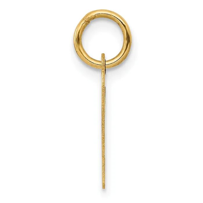 Charm Necklaces TreasureFineJewelers 10k Yellow Gold Small Script Initial P Charm
