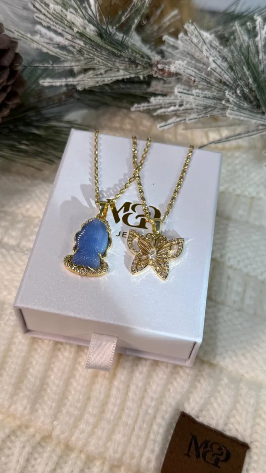 Lumi Virgin Mary Necklace Set MP Jewelry Necklaces