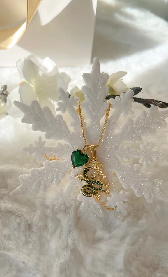 MP Jewelry Necklaces Green Dragon Necklace 