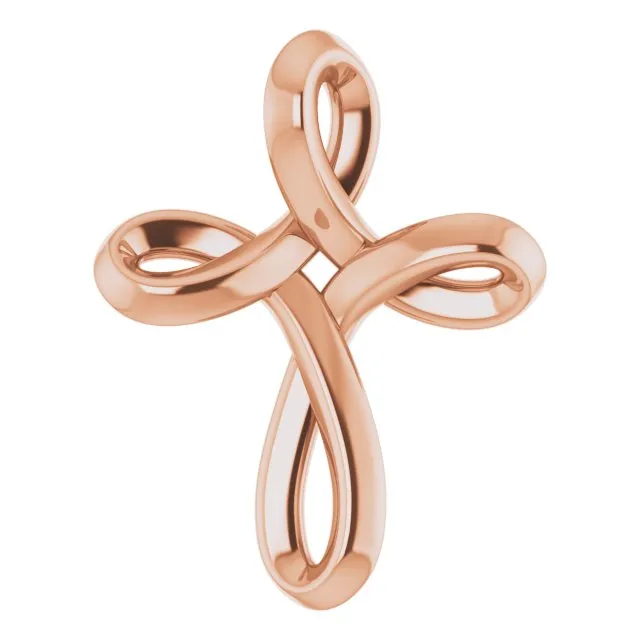 Necklaces 14K Rose Gold 1335x1042 mm Youth Cross Pendant TreasureFineJewelers