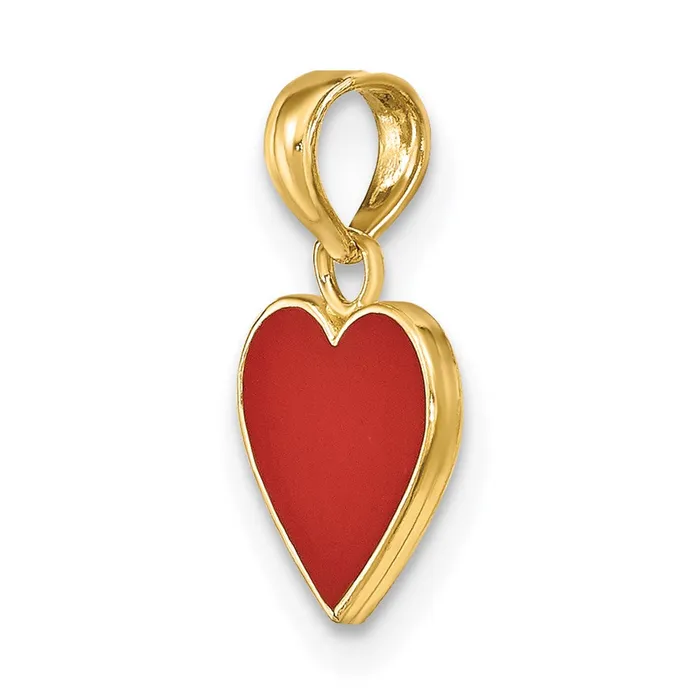 Necklaces TreasureFineJewelers 14K Polished Enameled Heart Pendant