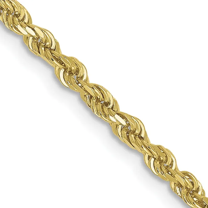 Necklaces TreasureFineJewelers Leslies 10K 25mm DiamondCut Rope Chain