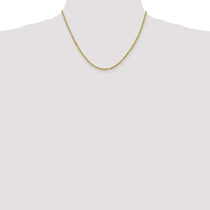 Necklaces TreasureFineJewelers Leslies 10K 25mm DiamondCut Rope Chain