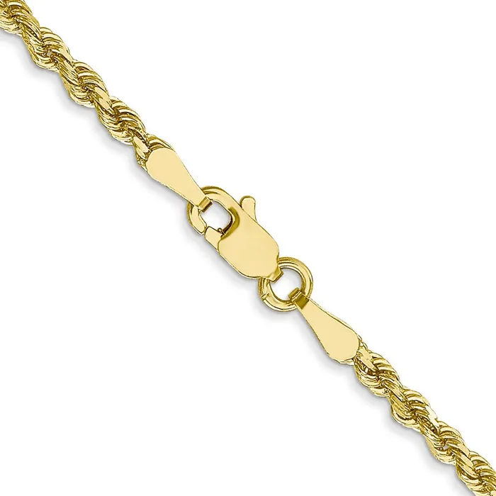 Necklaces TreasureFineJewelers Leslies 10K 25mm DiamondCut Rope Chain