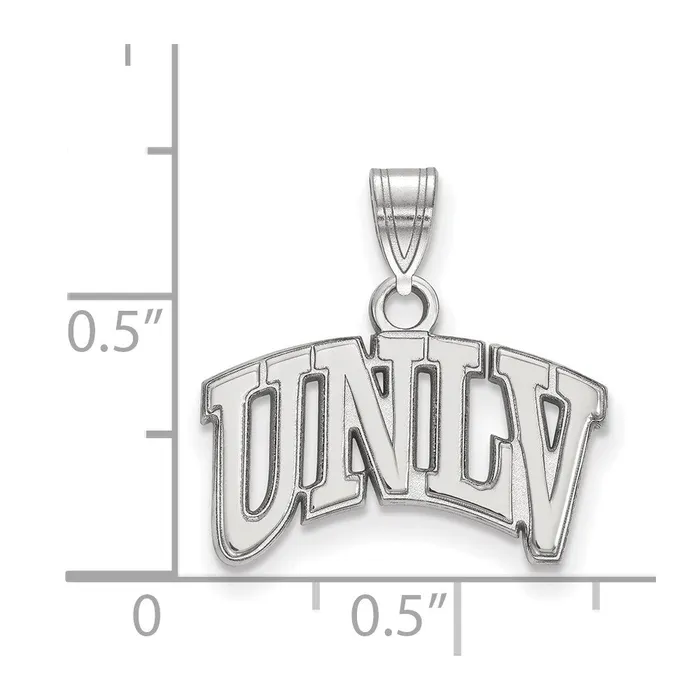 Necklaces TreasureFineJewelers Sterling Silver Rhodiumplated University of NevadaLas Vegas UNLV Small Pendant
