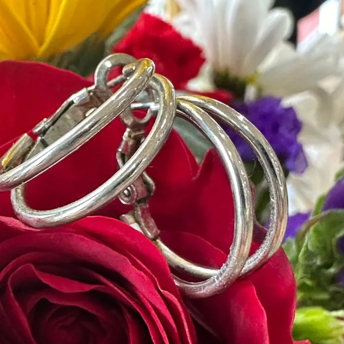 ONeills Estate Jewelry Earrings Sterling Silver Double Hoop Earrings 55504055