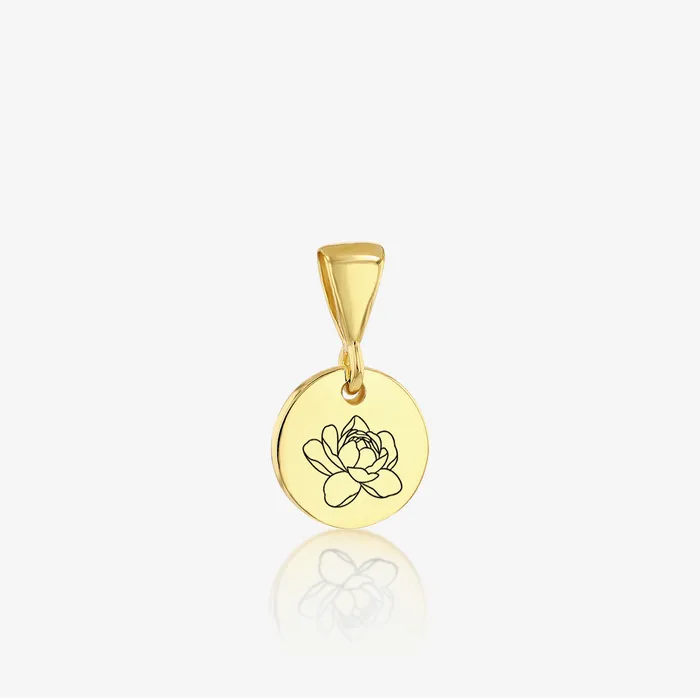 Peony November Birth Flower Pendant ONLY 14K 925 Gold Vermeil Ema Jewels Necklaces Peony November Birth Flower Pendant ONLY 14K 925 Gold Vermeil Ema Jewels Necklaces