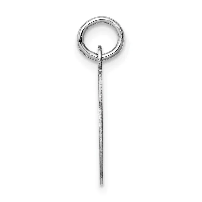 Rings TreasureFineJewelers Sterling Silver Rhodiumplated Block Letter U Initial Charm