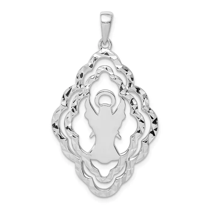 Sterling Silver Diamondcut Angel Pendant TreasureFineJewelers Necklaces