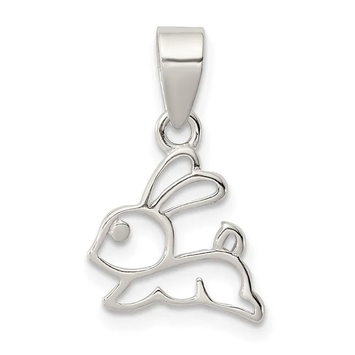 Sterling Silver Polished Bunny Pendant TreasureFineJewelers Necklaces