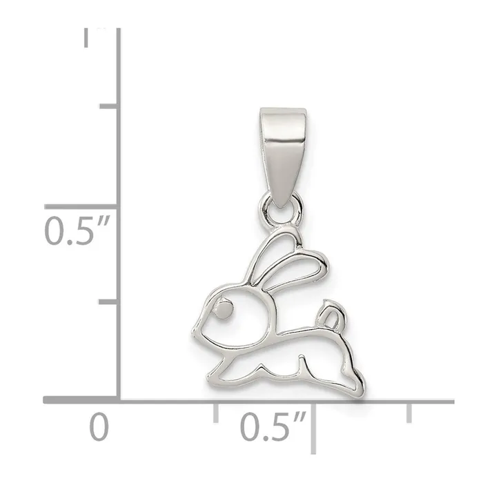 Sterling Silver Polished Bunny Pendant TreasureFineJewelers Necklaces
