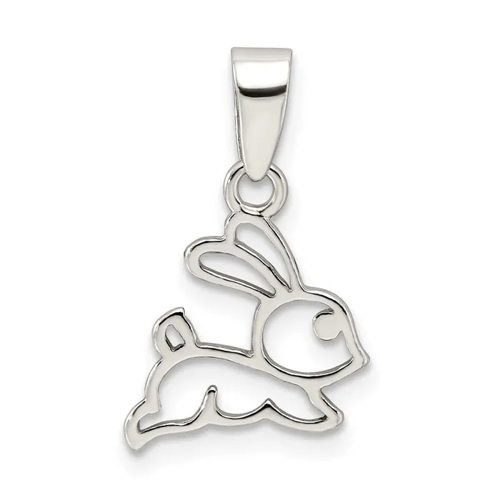 Sterling Silver Polished Bunny Pendant TreasureFineJewelers Necklaces