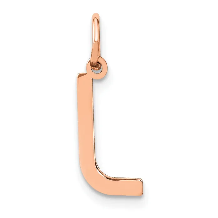 Sterling Silver Roseplated Letter L Initial Pendant TreasureFineJewelers Necklaces Sterling Silver Roseplated Letter L Initial Pendant TreasureFineJewelers Necklaces