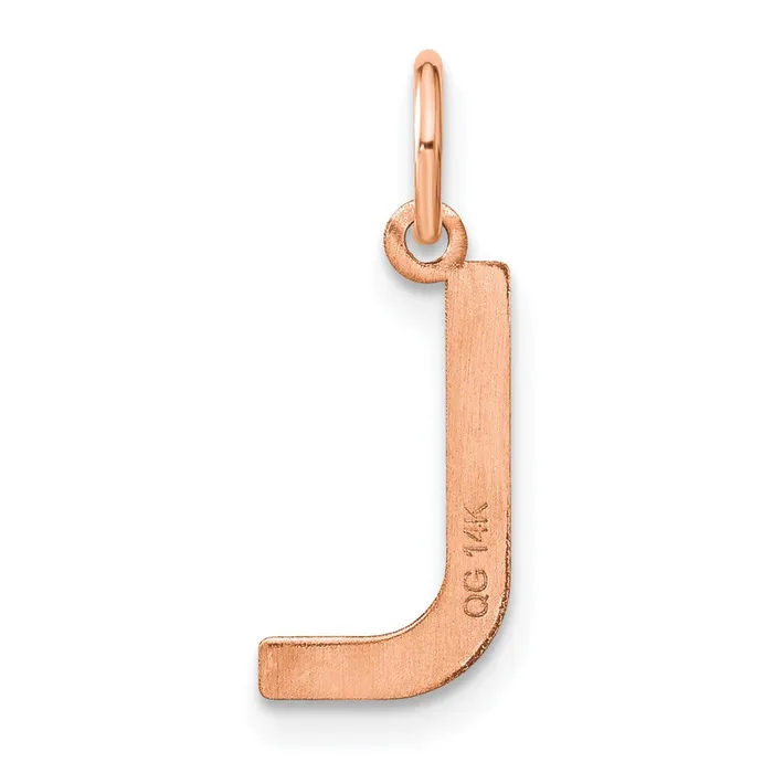Sterling Silver Roseplated Letter L Initial Pendant TreasureFineJewelers Necklaces