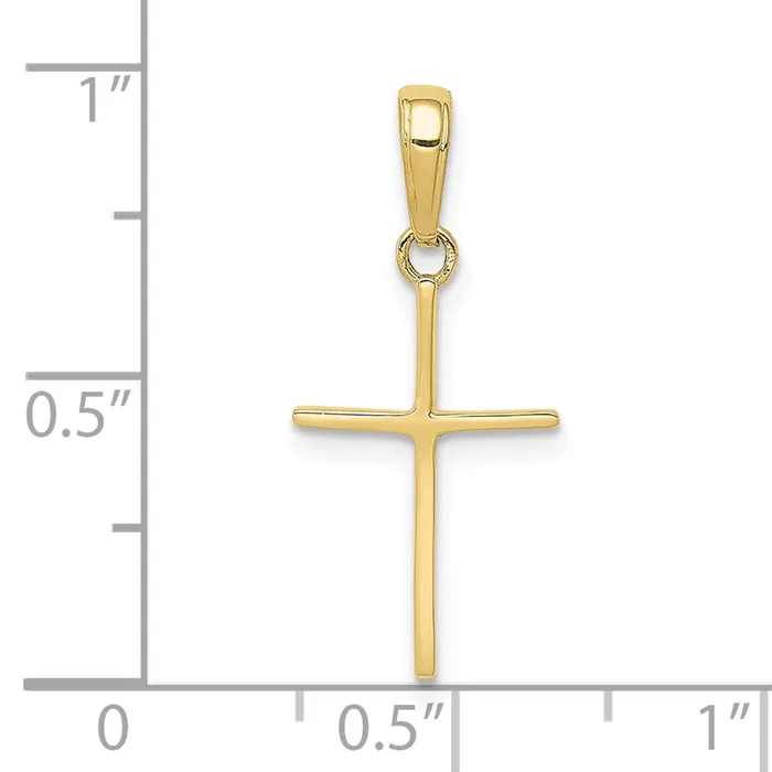 TreasureFineJewelers Necklaces 10K Polished Cross Pendant