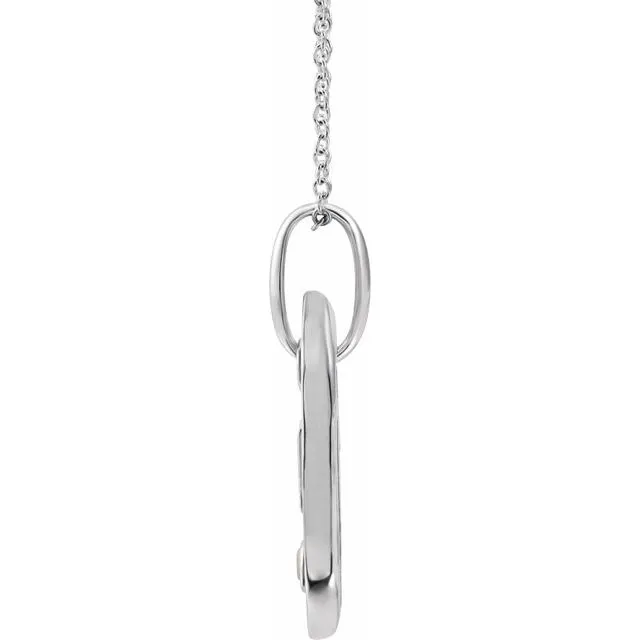 TreasureFineJewelers Necklaces 14K White Gold Initial K 05 CT Natural Diamond 1618 Necklace