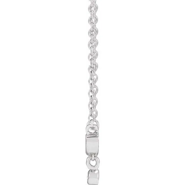 TreasureFineJewelers Necklaces Sterling Silver 015 CT Natural Diamond Mama 18 Necklace