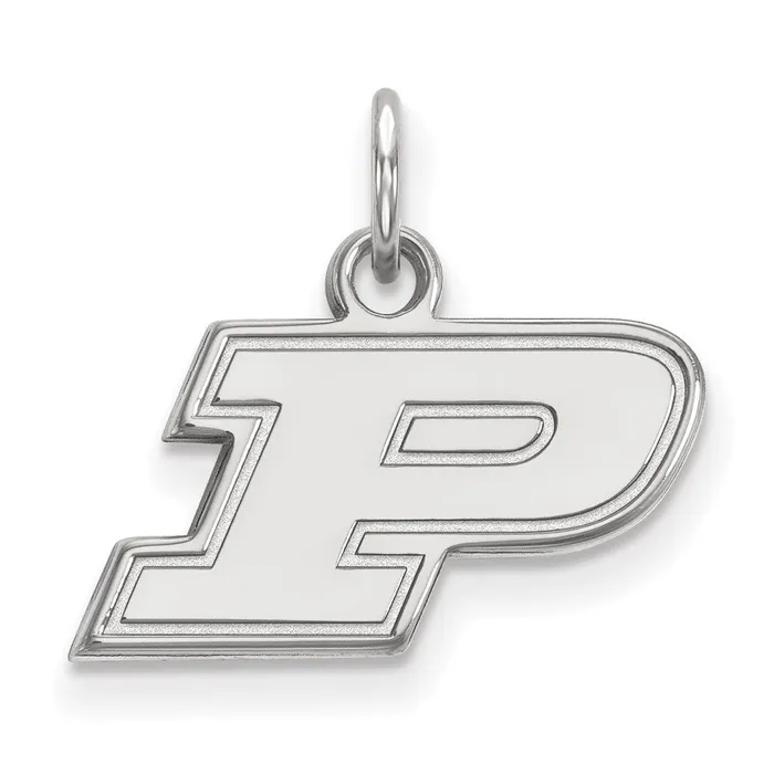 TreasureFineJewelers Necklaces Sterling Silver Rhodiumplated Purdue University Letter P Extra Small Pendant TreasureFineJewelers Necklaces Sterling Silver Rhodiumplated Purdue University Letter P Extra Small Pendant
