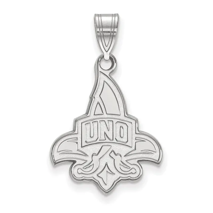 TreasureFineJewelers Necklaces Sterling Silver Rhodiumplated University of New Orleans UNO Large Pendant TreasureFineJewelers Necklaces Sterling Silver Rhodiumplated University of New Orleans UNO Large Pendant