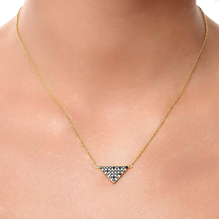 Trendolla Jewelry Necklaces Triangle Pendant Necklace Multiple Perspectives collection Designed by Alexandra Baltazar